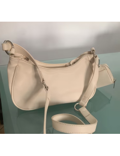 Cult borsa con Borchie e Catene Panna