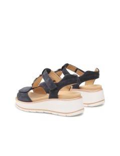 Ara Shoes Kalbvelour  Doppio Velcro con Spilla Suola Estraibile Blu Notte