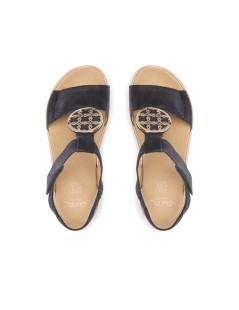 Ara Shoes Kalbvelour  Doppio Velcro con Spilla Suola Estraibile Blu Notte