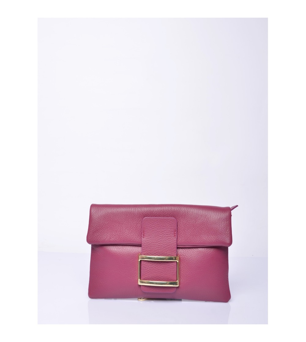 Cinzia Soft Pochette Tracolla Spilla Dorata Fucsia