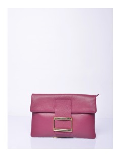 Cinzia Soft Pochette Tracolla Spilla Dorata Fucsia