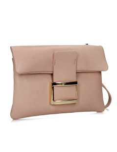 Cinzia Soft Pochette Tracolla Spilla Dorata Cipria