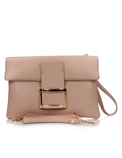 Cinzia Soft Pochette Tracolla Spilla Dorata Cipria