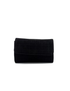 Confort Pochette Patta Notturno Chiusura Calamita Tracolla Catena Nero