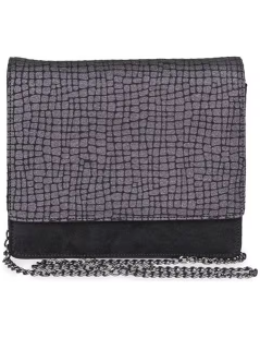 Valleverde Pochette Quadra Patta Stampa Cocco Antracite