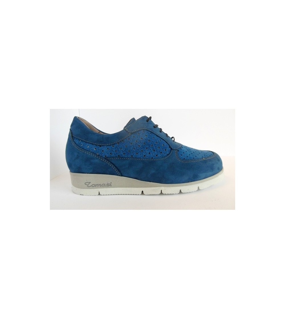 F.lli Tomasi Sneakers Traforata Leggera Plantare Estraibile Blu