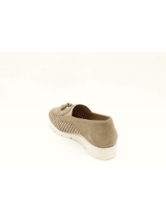 F.lli Tomasi Slipon Mocassino Plantare Estraibile Camoscio Beige