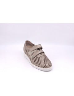 F.lli Tomasi Sneakers Doppio Velcro Plantare Estraibile Taupe
