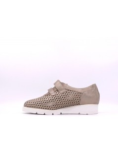 F.lli Tomasi Sneakers Doppio Velcro Plantare Estraibile Taupe