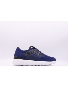 F.lli Tomasi Sneakers Camoscio Lurex Extralight Plantare Estraibile Blu