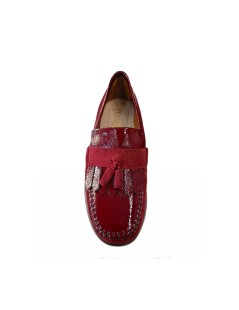 Loren Mocassino Comfort con Plantare Estraibile Camoscio Naplak Bordeaux