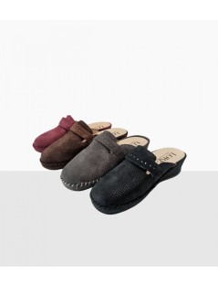 Loren Ciabatta Zeppa Velcro Plantare Estraibile Bordeaux