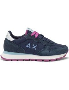 Sun68 Sneakers Fondo Medio Tessuto Logo Laterale Blu