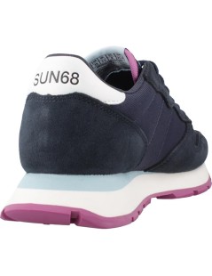 Sun68 Sneakers Fondo Medio Tessuto Logo Laterale Blu