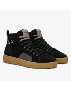 Sun68 Sneakers Alta Fondo Gomma Plantare Estraibile Nero