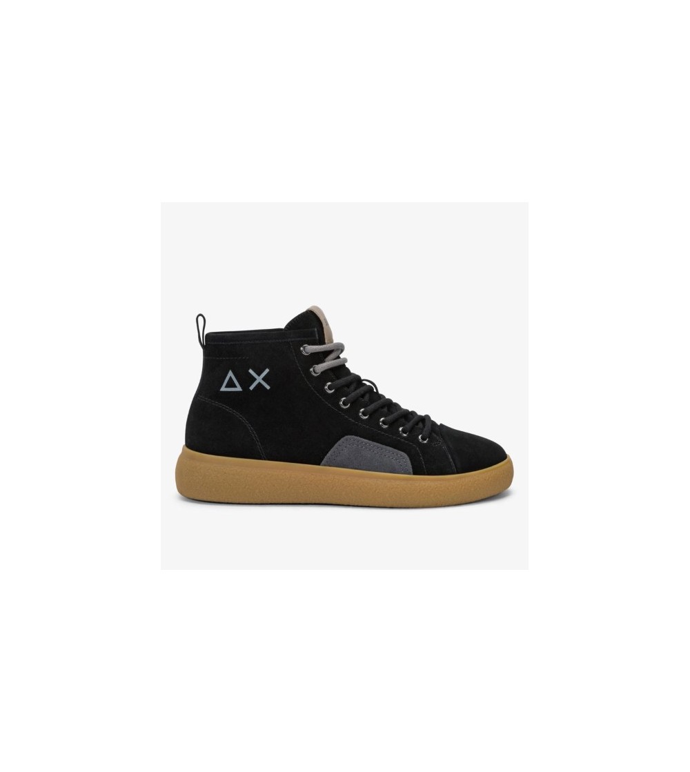 Sun68 Sneakers Alta Fondo Gomma Plantare Estraibile Nero
