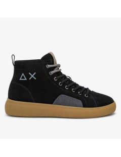Sun68 Sneakers Alta Fondo Gomma Plantare Estraibile Nero