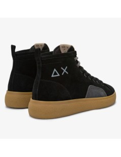 Sun68 Sneakers Alta Fondo Gomma Plantare Estraibile Nero