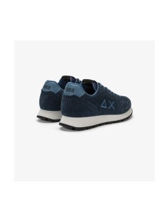 Sun68 Sneakers Camoscio Fondo Medio Plantare Estraibile Blu