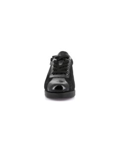 Grunland Sneakers Comfort Zeppa Lacci Zip Dettagli Naplak Nero