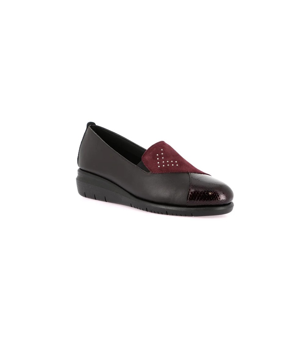 Grunland Slipon Mocassino Comfort Extra Flessibile Nappa Bordeaux
