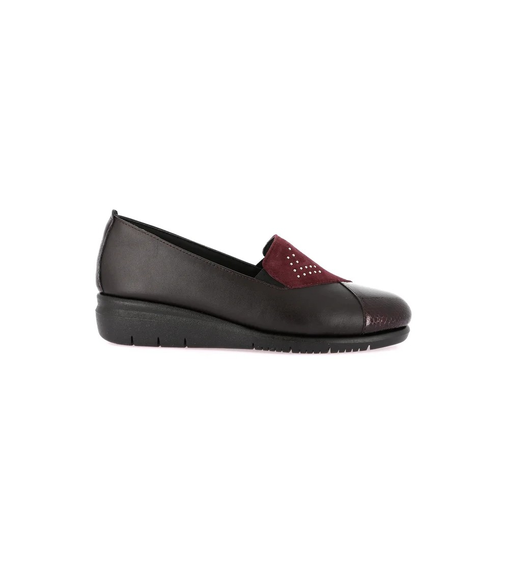 Grunland Slipon Mocassino Comfort Extra Flessibile Nappa Bordeaux