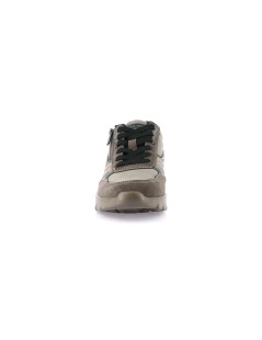 Grunland Sneakers Zeppa Lacci Zip Plantare Estraibile Marrone