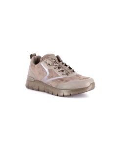 Grunland Sneakers Zeppa Lacci Elastici Plantare Estraibile Tortora