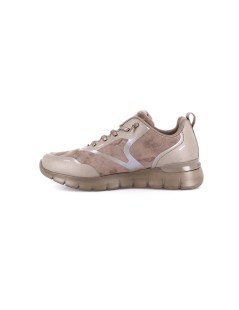 Grunland Sneakers Zeppa Lacci Elastici Plantare Estraibile Tortora