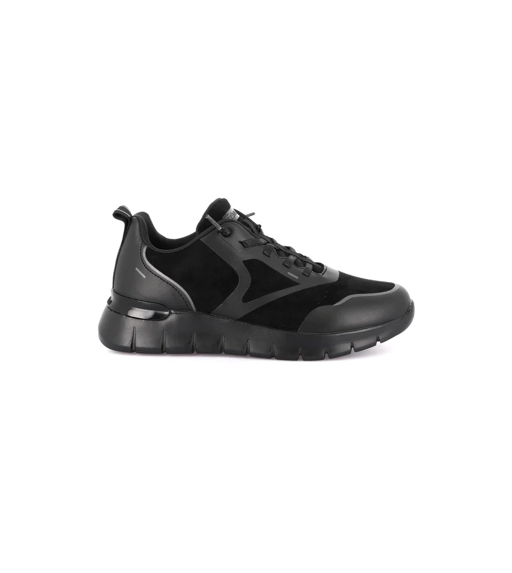 Grunland Sneakers Zeppa Lacci Elastici Plantare Estraibile Nero