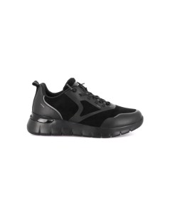 Grunland Sneakers Zeppa Lacci Elastici Plantare Estraibile Nero