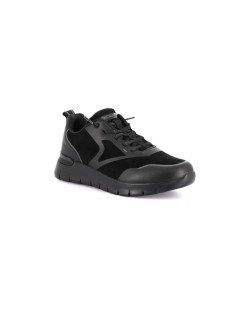 Grunland Sneakers Zeppa Lacci Elastici Plantare Estraibile Nero