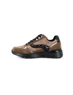 Grunland Sneakers Zeppa Lacci Zip Plantare Estraibile Cuoio