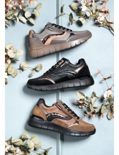 Grunland Sneakers Zeppa Lacci Zip Plantare Estraibile Cuoio