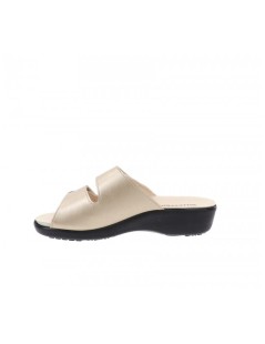 Valleverde Ciabatta Sottopelle Doppio Velcro Platino