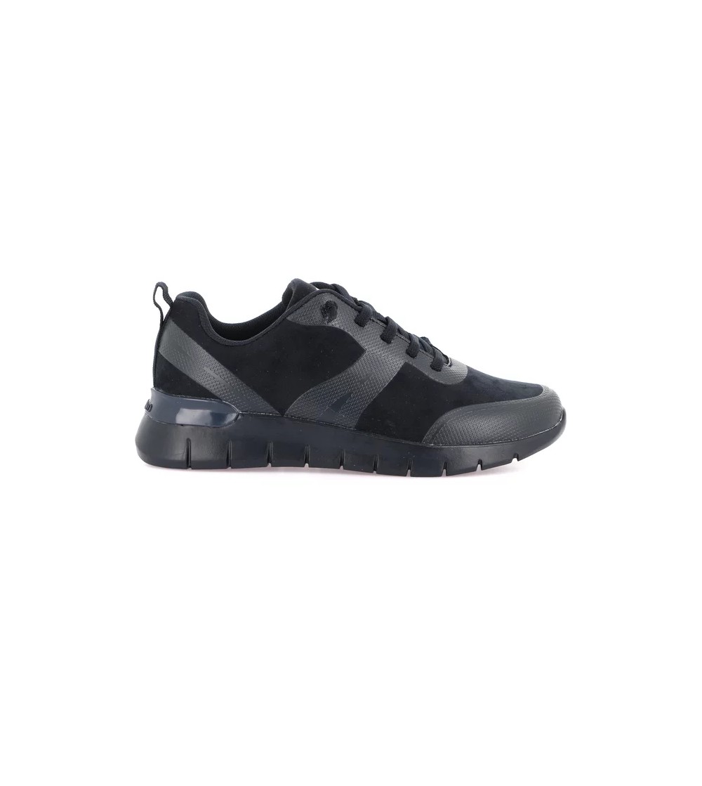 Grunland Sneakers Zeppa Lacci Elastici Plantare Estraibile Blu