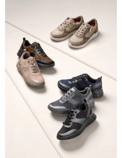 Grunland Sneakers Zeppa Lacci Elastici Plantare Estraibile Blu