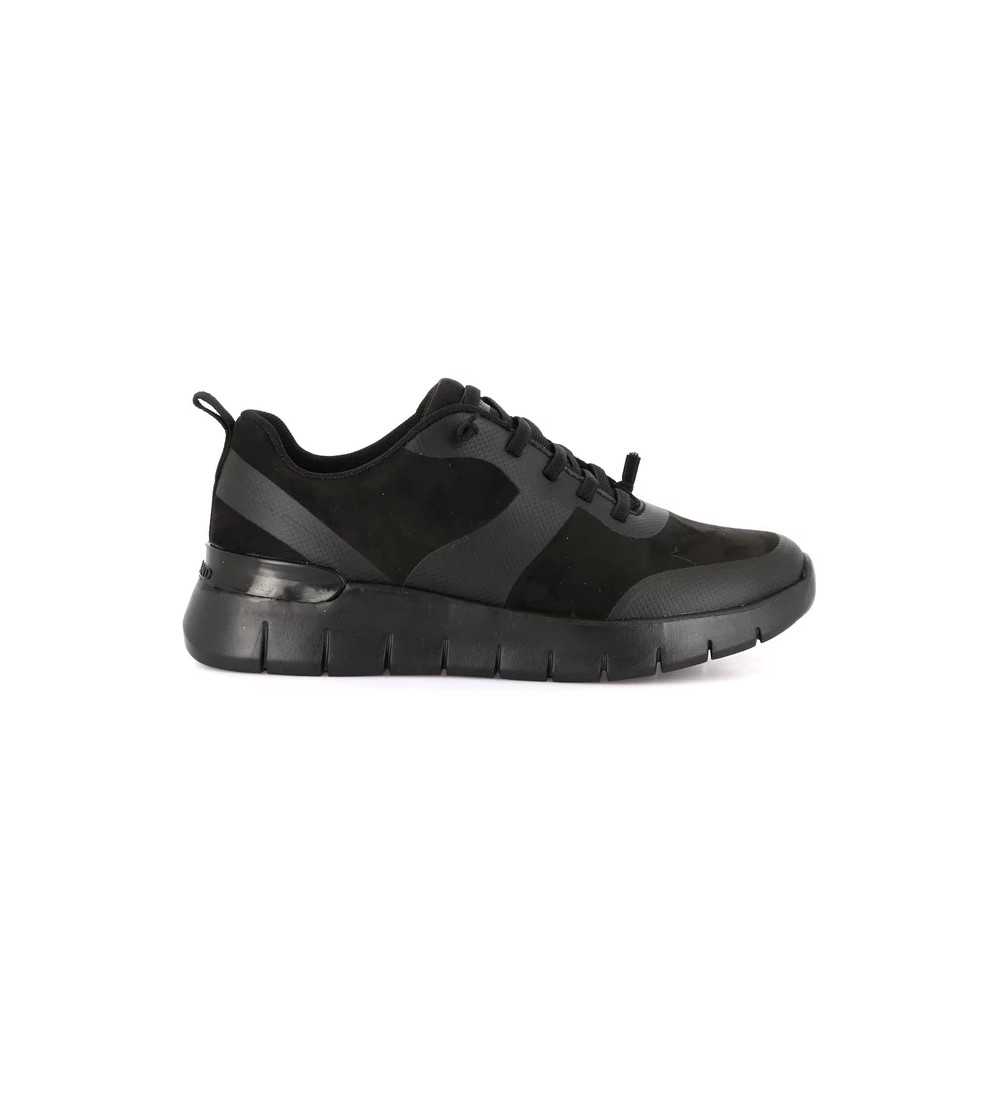 Grunland Sneakers Zeppa Lacci Elastici Plantare Estraibile Nero