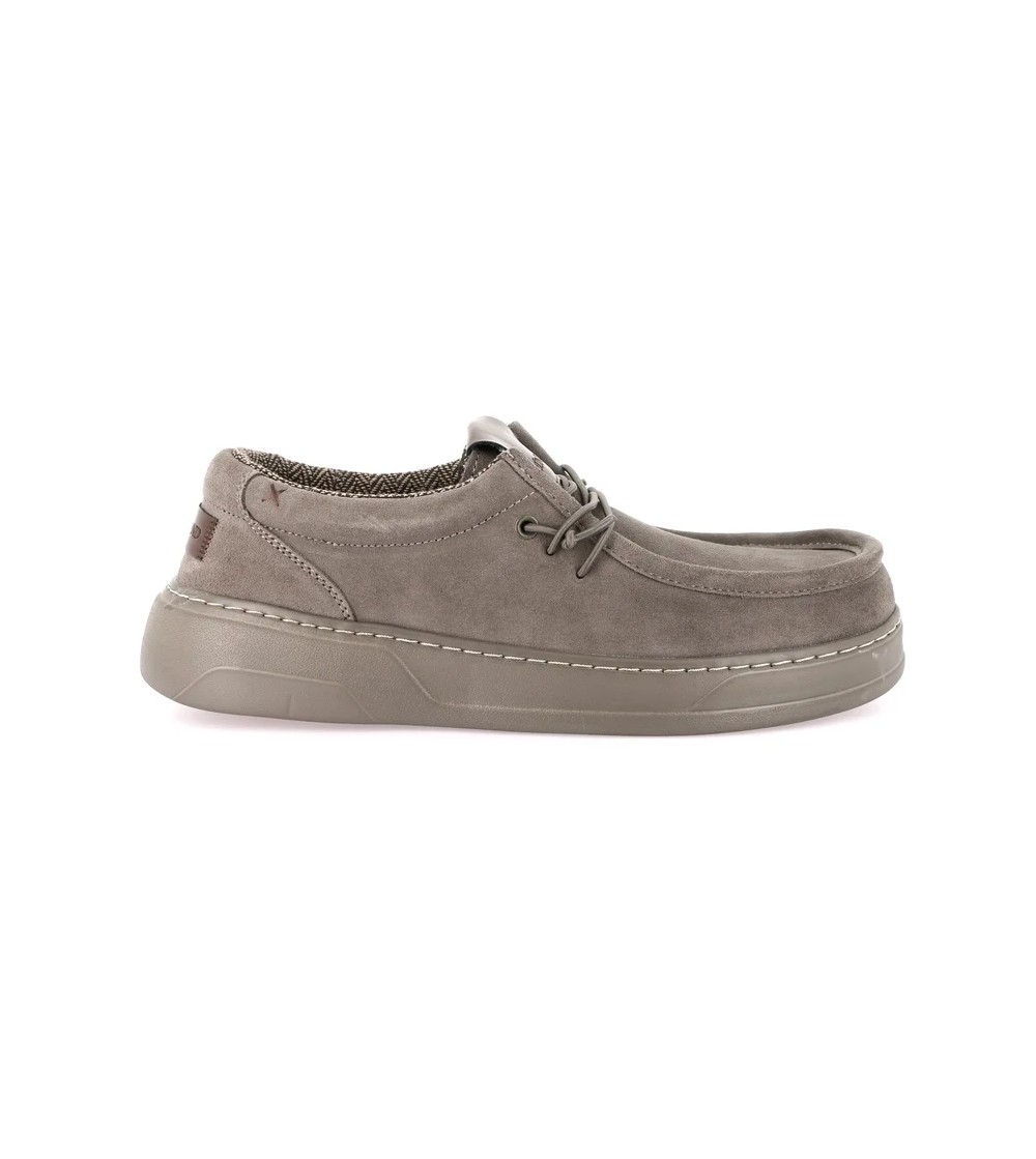 Grunland Slipon Dude Lacci Elastici Plantare Estraibile Grigio