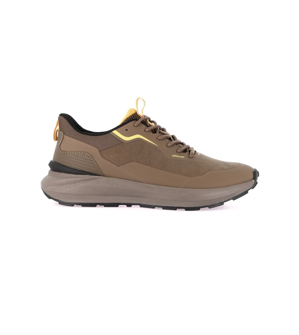 Grunland Sneakers Free Slip Lacci Elastici Plantare Estraibile Marrone
