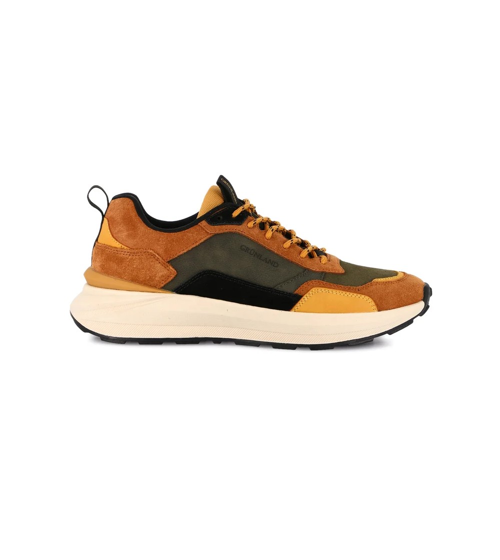 Grunland Sneakers Fondo Medio Plantare Estraibile Cuoio