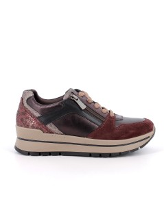 IGI &Co Sneakers Lacci e Zip Plantare Estraibile Bordeaux