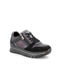 IGI &Co Sneakers Zeppa Lacci e Zip Laterale Fondo Estraibile Nero