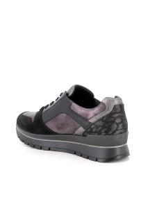 IGI &Co Sneakers Zeppa Lacci e Zip Laterale Fondo Estraibile Nero
