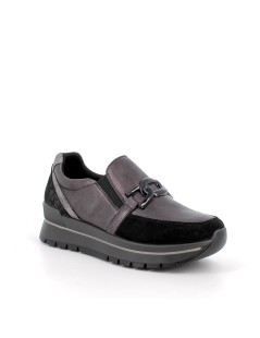 IGI &Co Slipon Mocassino Zeppa Elastico Accessorio Catena Nero