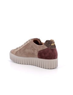 IGI &Co Sneakers Zip Lacci Alcantara Plantare Estraibile Tortora