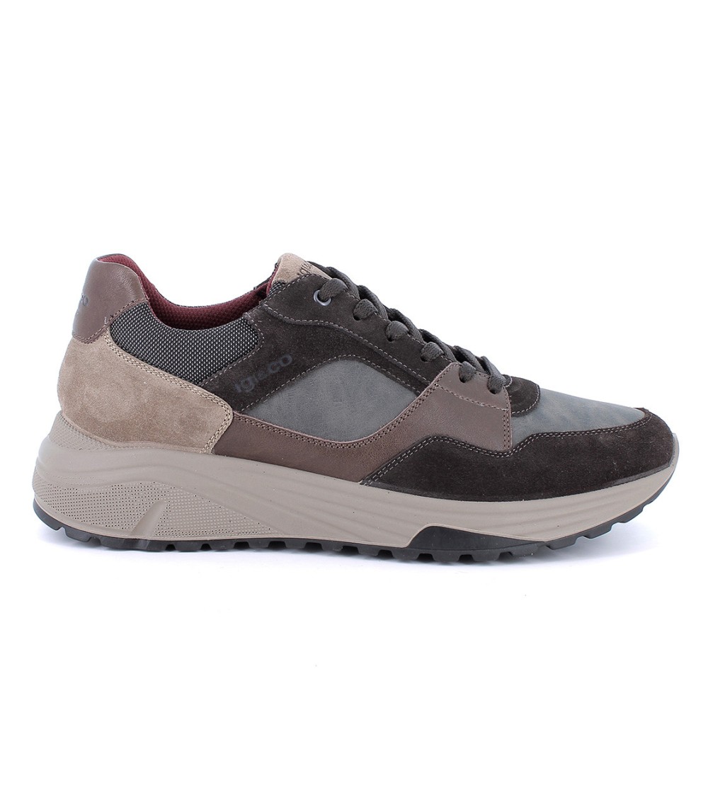IGI &Co Sneakers Dettagli Camoscio Plantare Estraibile Marrone