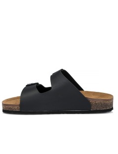 Valleverde Ciabatta Biosoft Doppia Fibbia Nero
