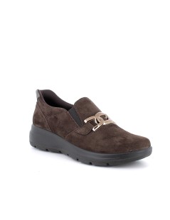 Enval Soft Slipon Elastici Plantare Memory Estraibile Camoscio Moro