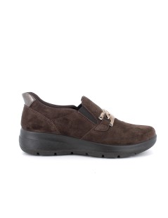 Enval Soft Slipon Elastici Plantare Memory Estraibile Camoscio Moro